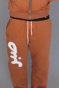 Brown Distressed Sabr Sweatpants