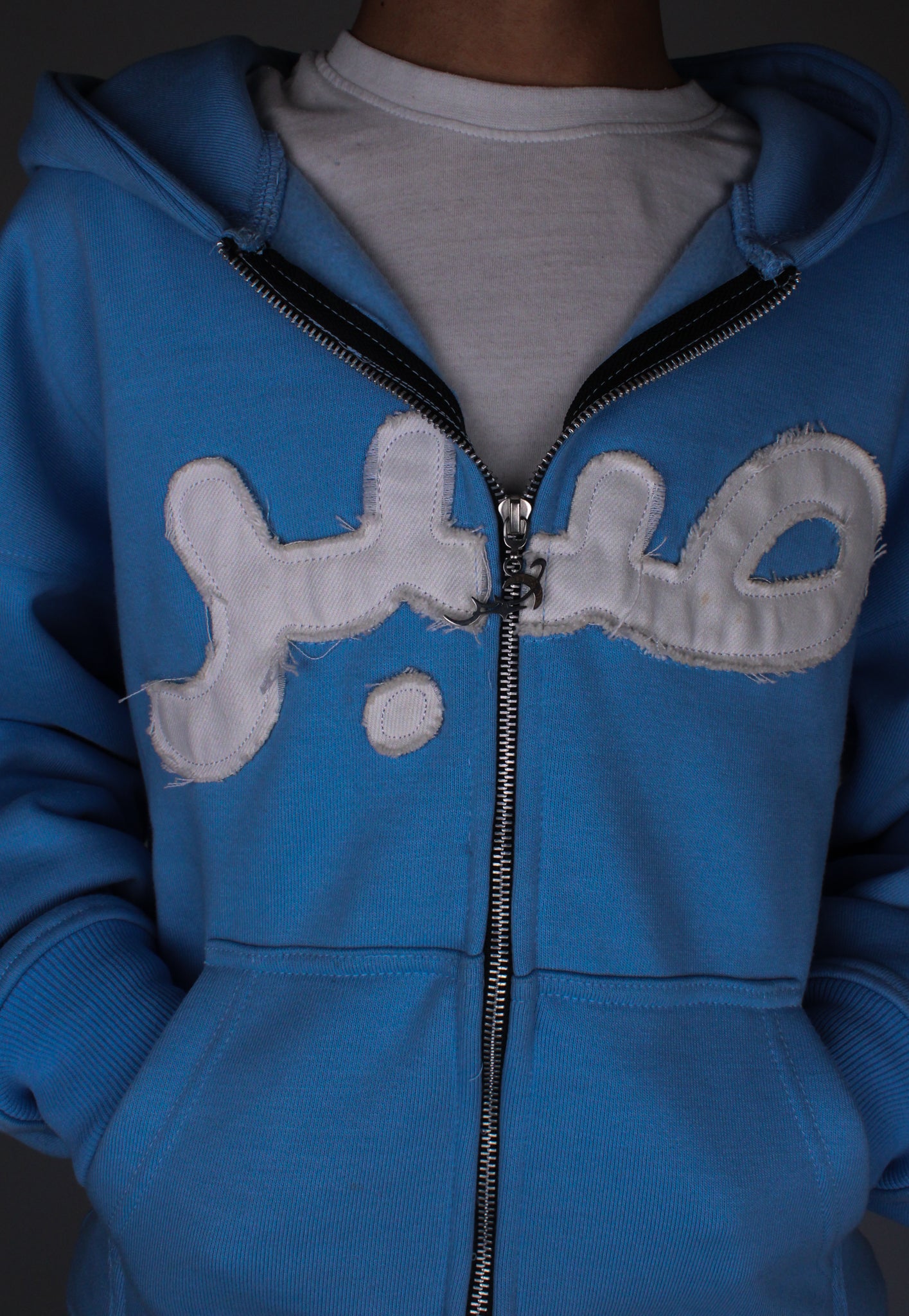 Baby Blue Distressed Sabr Hoodie