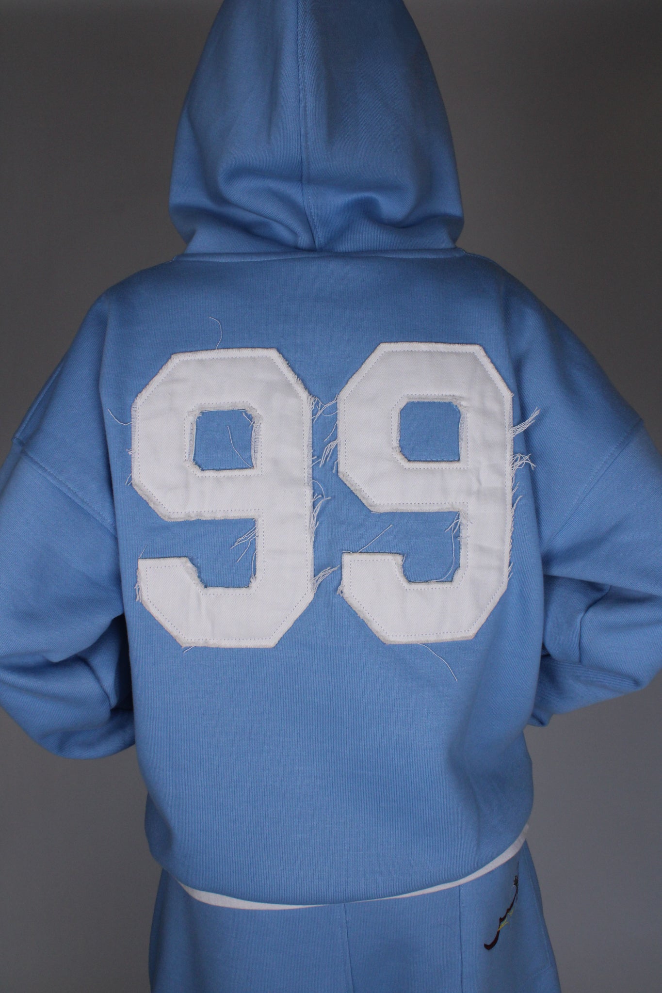 Baby Blue Distressed Sabr Hoodie