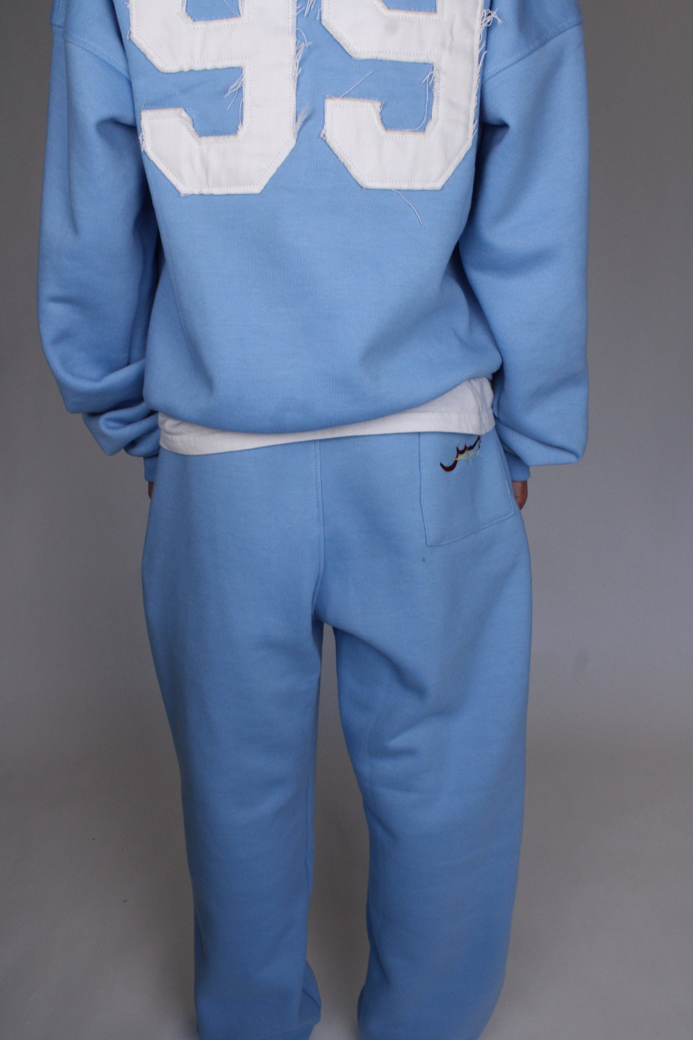 Baby Blue Distressed Sabr Hoodie