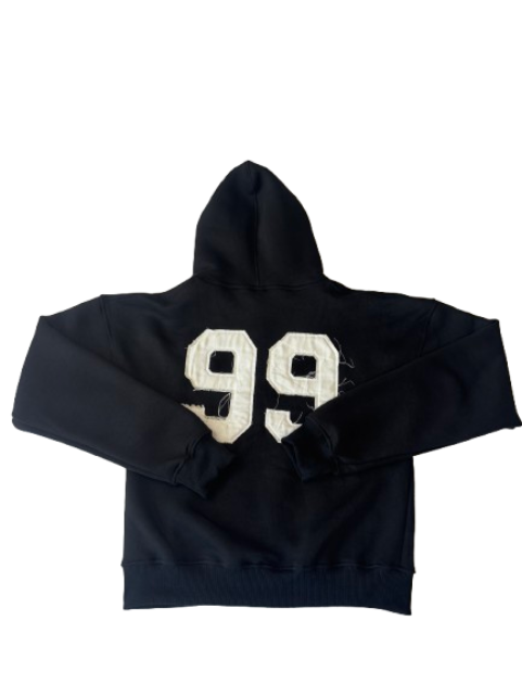 Black Distressed Sabr Hoodie