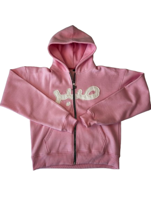 Pink Distressed Sabr Hoodie